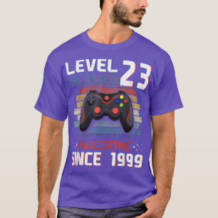 Video Game Level 23 Unlocked Vintage 1999 Men 23rd T-Shirt