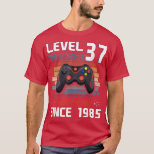 Video Game Level 37 Unlocked Vintage 1985 Men 37th T-Shirt