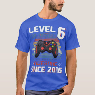 Video Game Level 6 Unlocked Vintage 2016 Boy 6th B T-Shirt