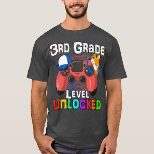 Video Game Level Unlocked 3rd Grade Student Teache T-Shirt