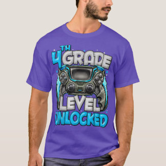 Video Game Level Unlocked 4th Grade Back To School T-Shirt