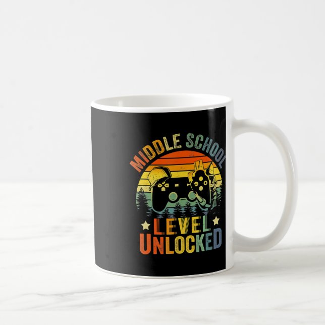 Video Game Level Unlocked Middle School Back to Sc Coffee Mug (Right)