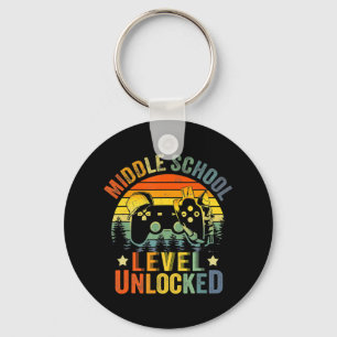 Video Game Level Unlocked Middle School Back to Sc Key Ring