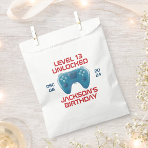 Video Game Level Unlocked Teen Boy Birthday Party Favour Bags