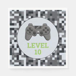 Video Game Level Up Controller Birthday Party Napkin