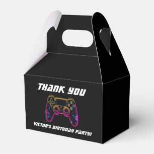 Video Game Level up Gamer Neon Favour Box