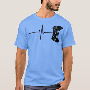 Video Game Lover Gaming Game Heart Rate EKG Gamer T-Shirt