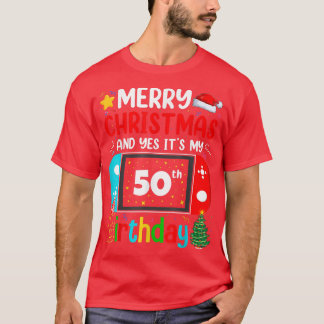 Video Game Lover Merry Christmas Yes It's My 50th  T-Shirt