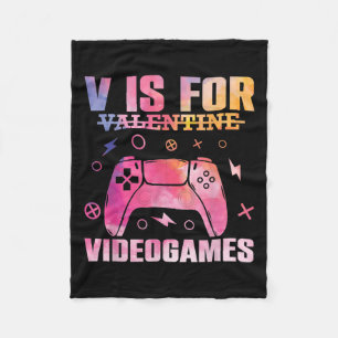 Video Game Lover Quote Gamer Pun Graphic Text Desi Fleece Blanket