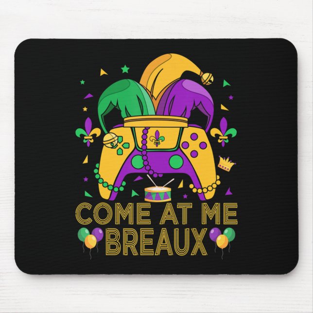 Video Game Mardi Gras Carnival Costume Gaming Cont Mouse Mat (Front)