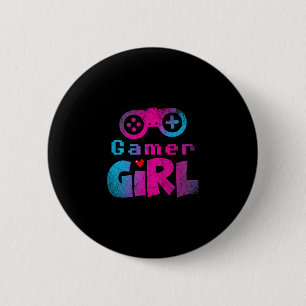 Video Game Nerd E Sport Gaming Girl Gamer Gift 6 Cm Round Badge