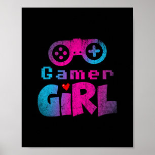 Video Game Nerd E Sport Gaming Girl Gamer Gift  Poster