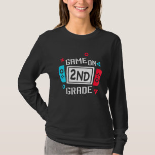 Video Game On 2nd Grade Cool Kids Team Second Back T-Shirt