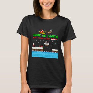 Video Game On Santa Ugly Christmas Gamer Santa Cla T-Shirt