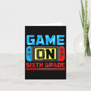 Video Game On Sixth Grade Gamer Byck To School Fir Card