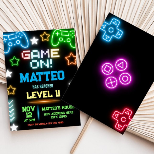 Video Game Party Birthday Invitation (Creator Uploaded)
