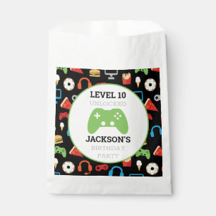 Video Game Party Level Up Kids Birthday Gamer Favour Bags