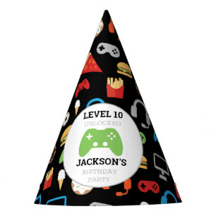 Video Game Party Level Up Kids Birthday Gamer Party Hat