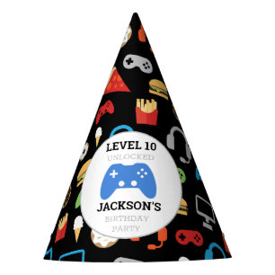Video Game Party Level Up Kids Birthday Gamer Party Hat