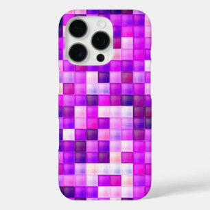 Video Game Pixels Pink Square Pattern iPhone 16 Pro Case