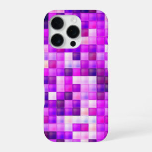 Video Game Pixels Pink Square Pattern iPhone 16 Pro Case
