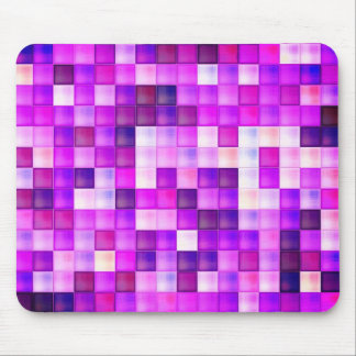 Video Game Pixels Pink Square Pattern Mouse Mat