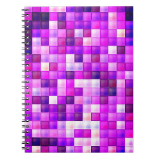 Video Game Pixels Pink Square Pattern Notebook