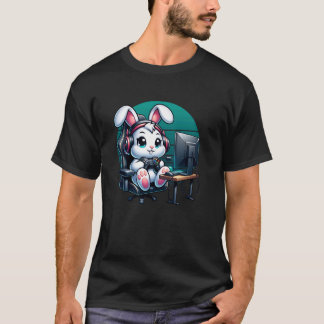 Video Game Player Easter Bunny Rabbit Gamer Boy Gi T-Shirt