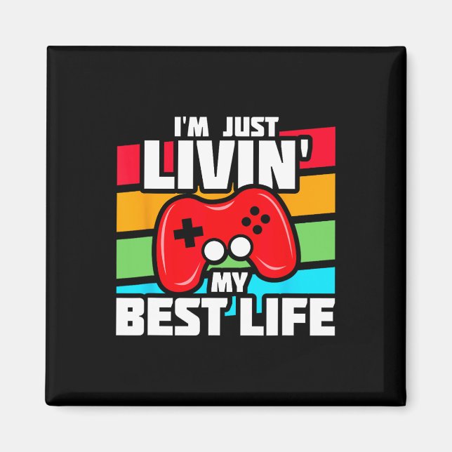 Video Game Player - Pc Console Online Gaming - Fun Magnet (Front)
