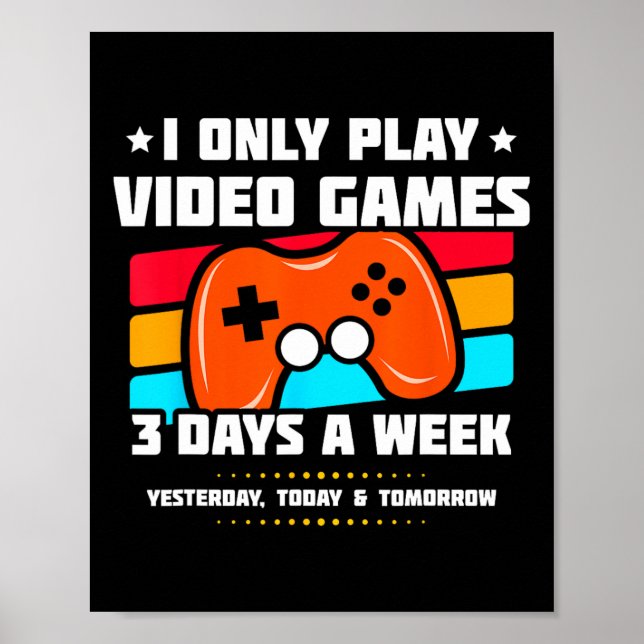 Video Game Player - Pc Console Online Gaming - Fun Poster (Front)
