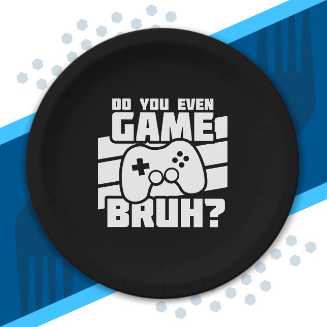 Video Game Player - Video Gaming - Funny Gamer Paper Plate (Creator Uploaded)