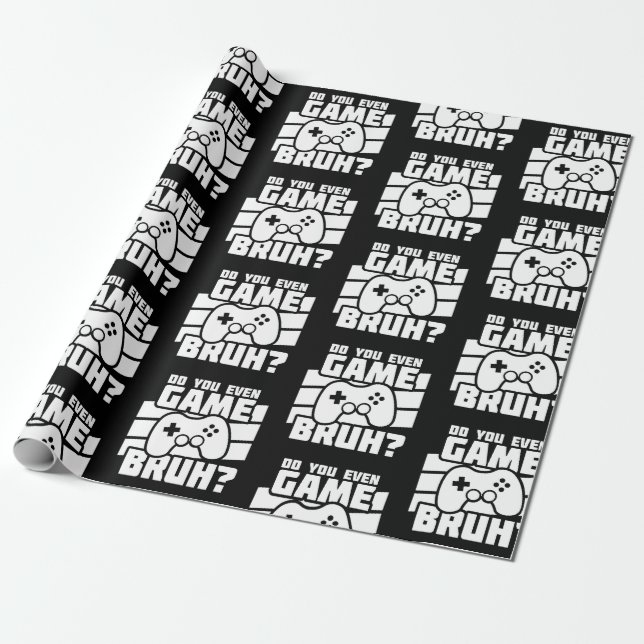 Video Game Player - Video Gaming - Funny Gamer Wrapping Paper (Unrolled)