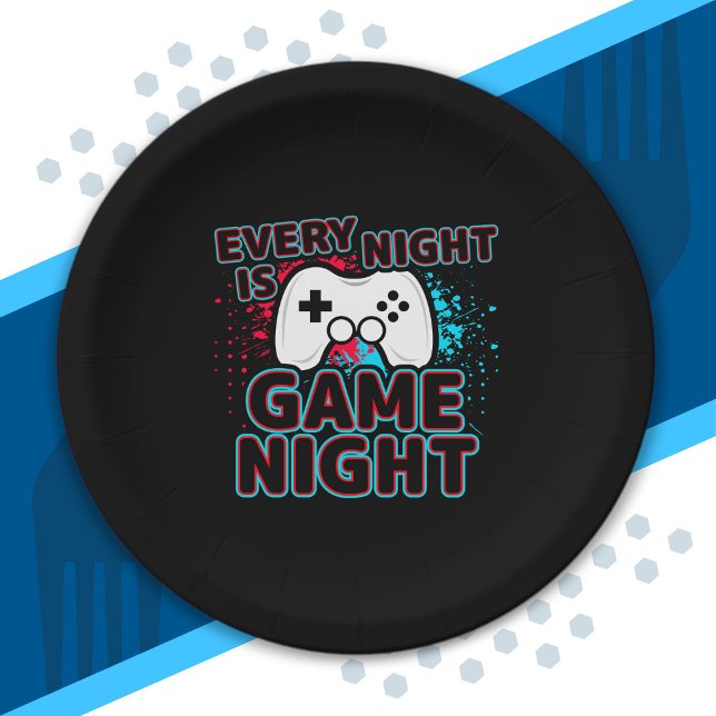 Video Game Player - Video Gaming - Video Gamer Paper Plate (Creator Uploaded)