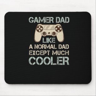 Video Game Playing Dad T-Shirt Mouse Mat