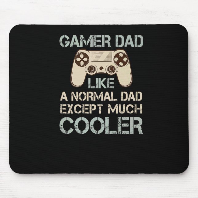 Video Game Playing Dad T-Shirt Mouse Mat (Front)