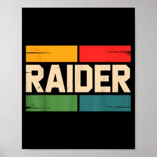 Video Game Raider Vintage Retro Men Women Girl Kid Poster