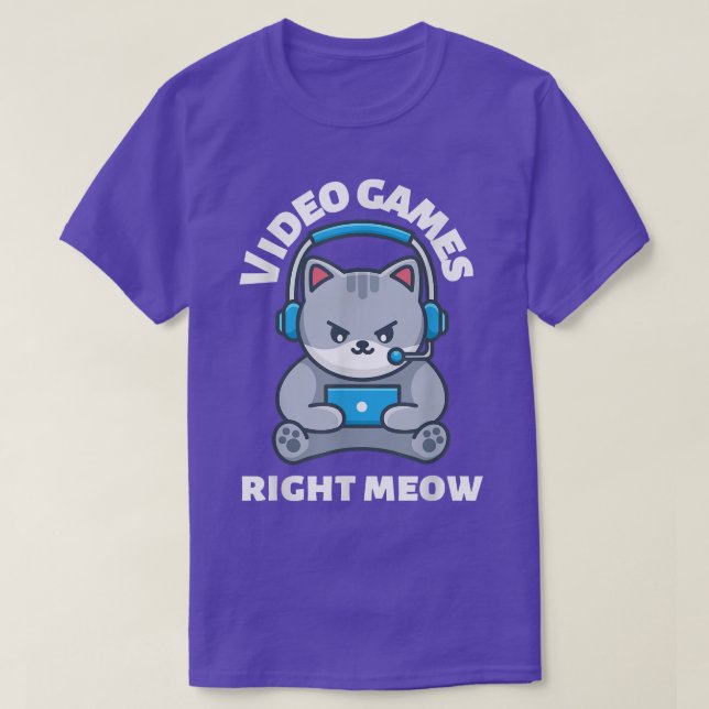 Video Game Right Meow Funny Cat Meme  T-Shirt (Design Front)