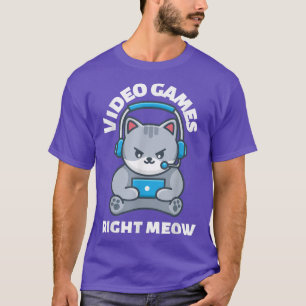 Video Game Right Meow Funny Cat Meme  T-Shirt
