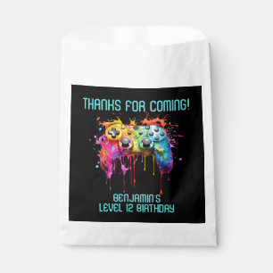 Video Game Teal Birthday Party Favours Favour Bags