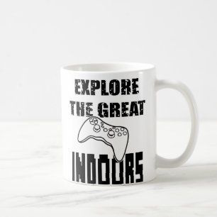 Video Game Themed Mug: Explore The Great Indoors Coffee Mug