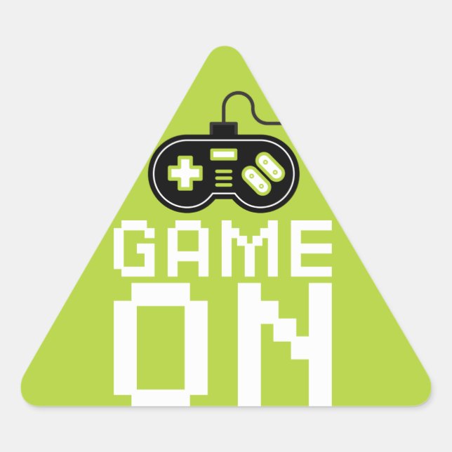 Video Game Truck Birthday Triangle Sticker (Front)