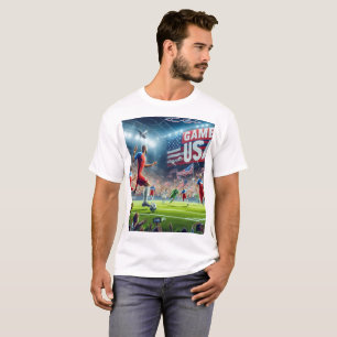 VIDEO GAME USA WORLD CUP ON WHITE T-Shirt