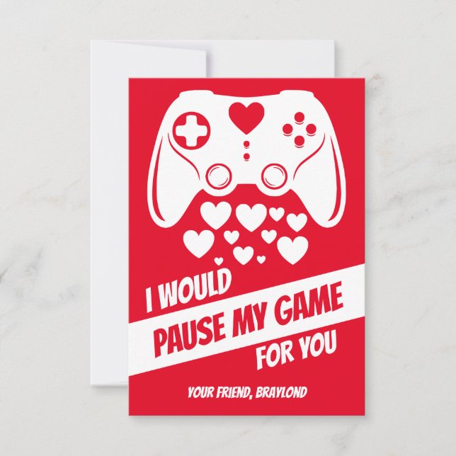 Video Game Valentines Day Card (Front)