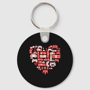 Video Game Valentines Day Shirt For Boys Kids Teen Key Ring