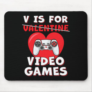 Video Game Valentines Day Youth Teen Boys Kids Gam Mouse Mat
