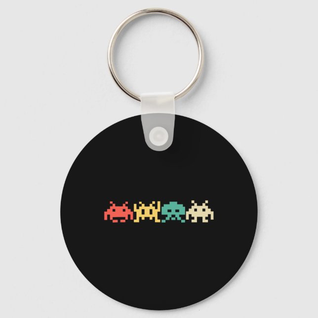 Video Game Vintage Retro Arcade 2  Key Ring (Front)