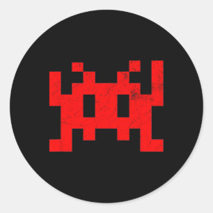Video Game Vintage Retro Arcade Classic Round Sticker