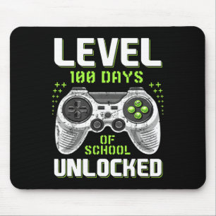 Video Gamer 100th Day Of School Level 100 Days Unl Mouse Mat