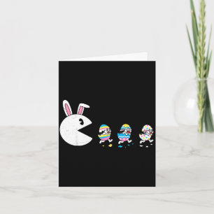 Video gamer eggs hunting bunny for kid boy girl card