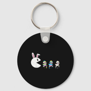 Video gamer eggs hunting bunny for kid boy girl key ring